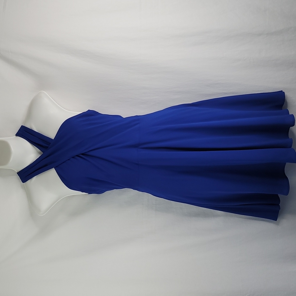 Express blue halter chiffon dress sz 4